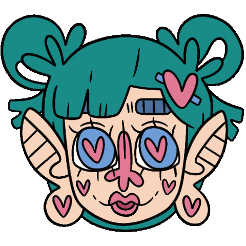 In Love Hearts Sticker