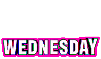 Days Of The Week Wednesday Sticker by Paula Baines