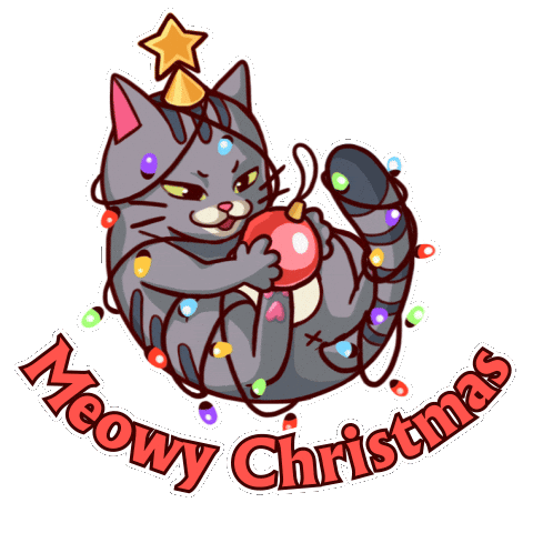 New Year Cat Sticker by MYTONA