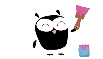 Painting Owl Sticker