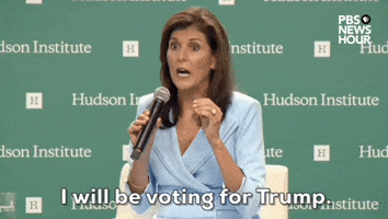 Nikki Haley: "I will be voting for Trump."