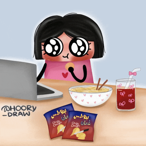 Girl Eating GIF