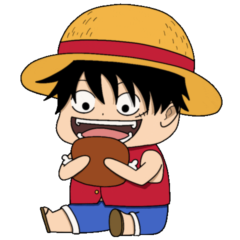 One Piece Eating Sticker by Toei Animation for iOS & Android | GIPHY