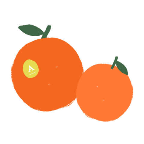 Orange Fruit Sticker by Anthropologie