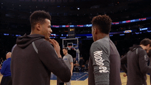 french laughing GIF by NBA