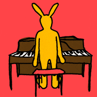 Rabbit Piano GIF by Kochstrasse™