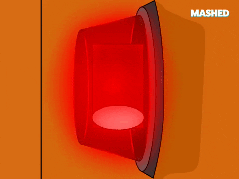 Warning Red Light GIF by Mashed