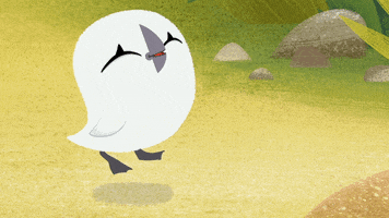 #puffin #rock #puffinrock #puffling #baba #jump #happy #puffin GIF by Puffin Rock