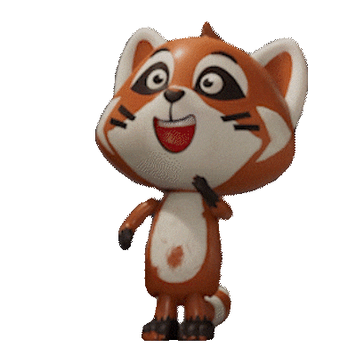 Happy Red Panda Sticker by TheTinies