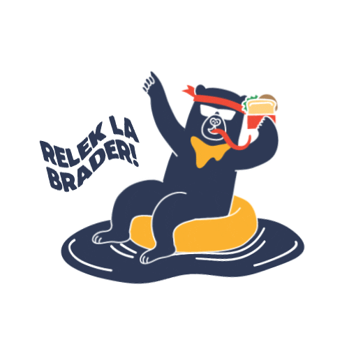 Bask Bear Sticker