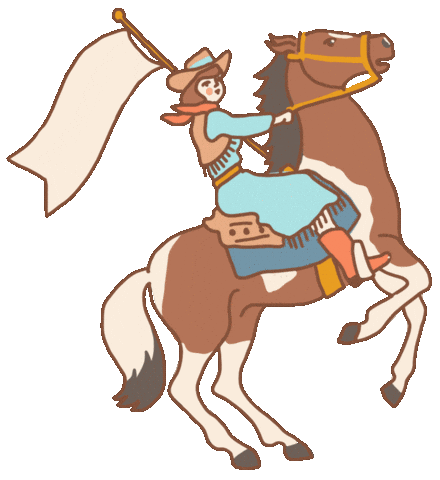 Cowgirl Sticker by Antiquaria
