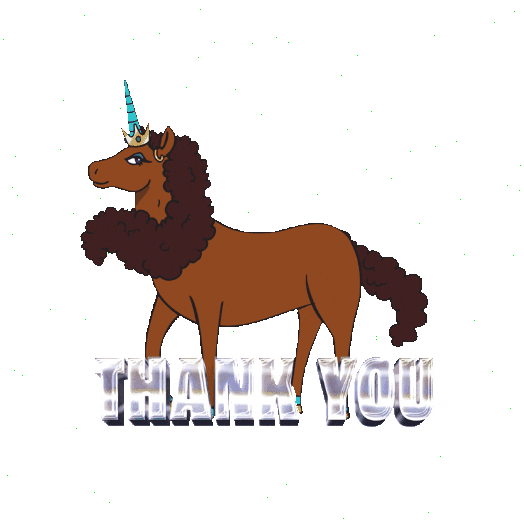 Horse Thank You GIF by Afro Unicorn Find & Share on GIPHY