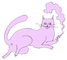 Pink Cat Sticker by Love Tattoos