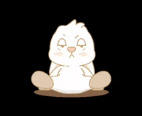 艾特兔舔毛