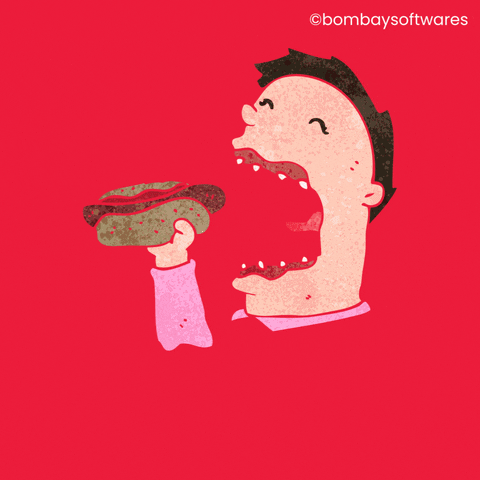 Hot Dog Eating GIF by Bombay Softwares