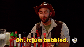 Bubble Hot Ones GIF by First We Feast