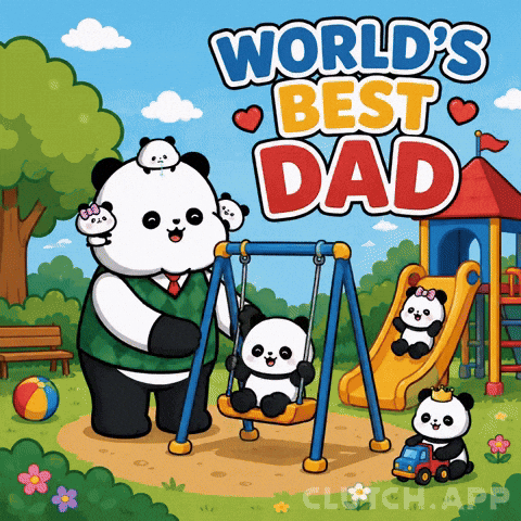 Fathers Day Kids GIF by Kanpai Pandas