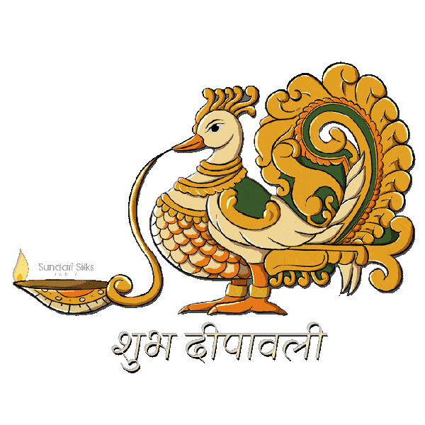 Happy Diwali Diya Sticker by Sundari Silks