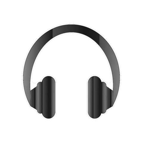 headset headphone music' Sticker