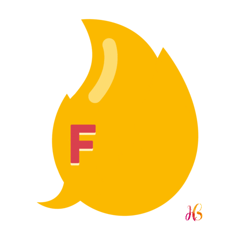 Fire Orange Sticker by Happy Bunch MY