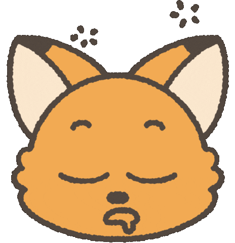 Sleepy Fox Sticker