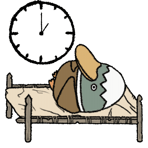 Tired Time Sticker