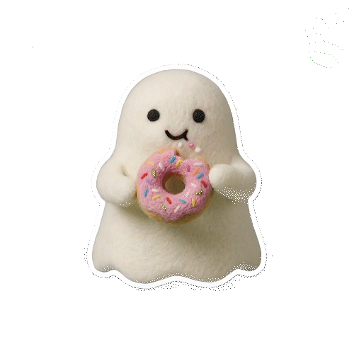 Ghost Eating Sticker