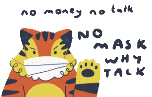 Mask Tiger Sticker by sembangsembang