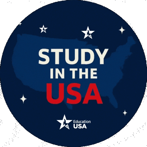 Logo Usa Map Sticker by educationusaczech