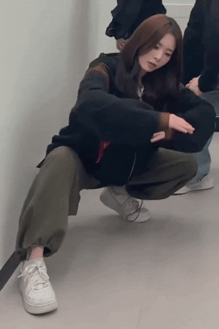 Crouching K Pop GIF