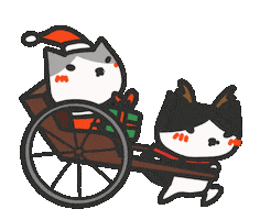 Merry Christmas Cat Sticker by yomoyeah