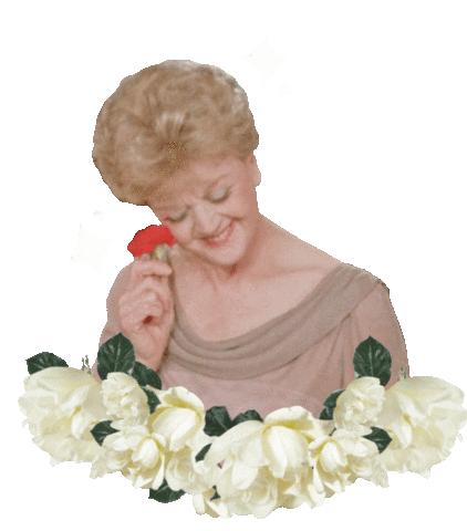 Angela Lansbury Flowers Sticker