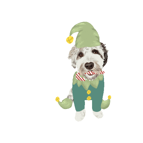 Merry Christmas Dog Sticker by Honey Boo Designs