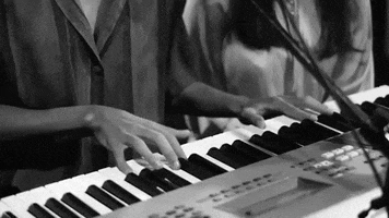black and white piano GIF by Filipa