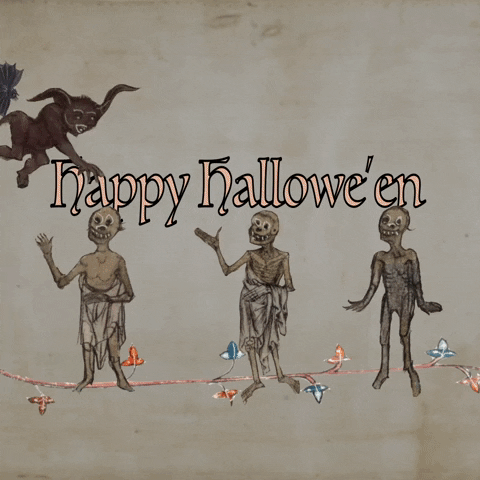 apbale halloween pumpkin skeleton devil GIF