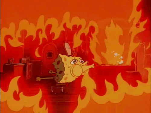 Giphy - scared on fire GIF by SpongeBob SquarePants