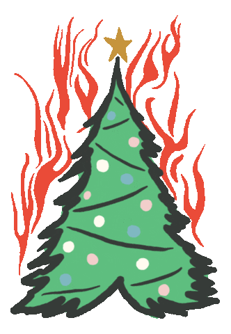 Christmas Tree Sticker by Madeline Edwards