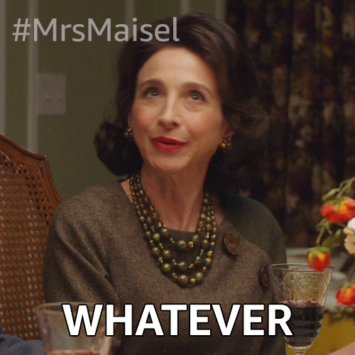Marin Hinkle Whatever GIF by The Marvelous Mrs. Maisel
