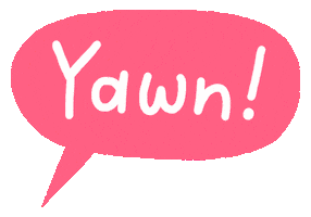 Yawn Sticker by Linzie Hunter