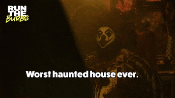 Haunted House Halloween GIF by Run The Burbs