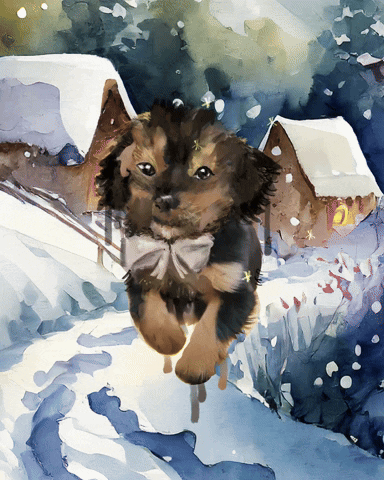 Dog Snow GIF by sophiaqin