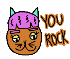 Cat You Rock Sticker