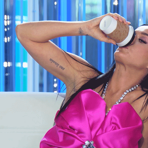 Katy Perry Drinking GIF by American Idol
