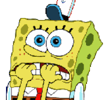 Transparent Spongebob Squarepants Nervous