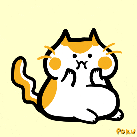 Cat Blushing GIF by Poku Meow