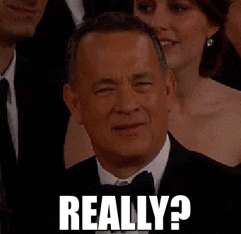 Tom Hanks confundido 