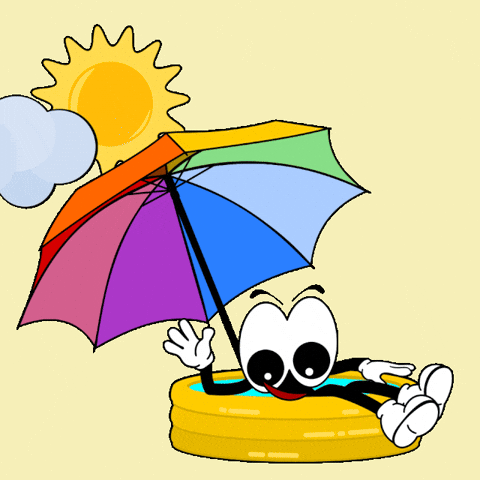 Sunbathing Big Eyes GIF
