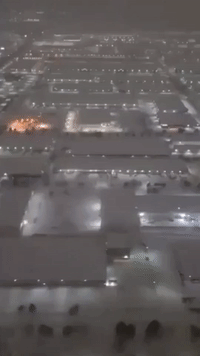 Snow Squall Turns Salt Lake City Airport White