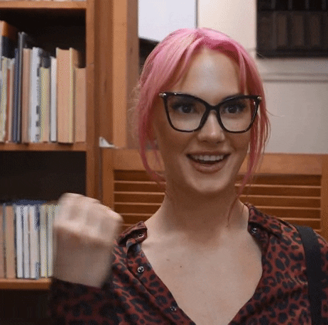 thesiridahl tongue out pink hair teasing zz GIF