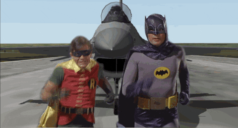 Batman-adam-west-running-run-away-robin GIFs - Get the best GIF on GIPHY